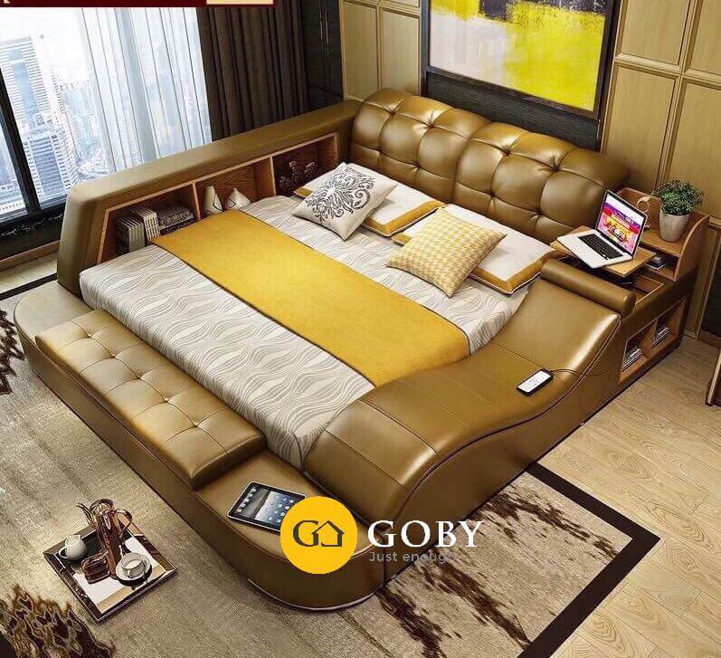 Giường massage GoBy F630 da màu da bò T05